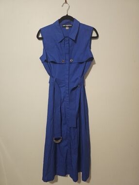 Karl Lagerfeld Paris Belted Trench Style Midi Dress Size 6